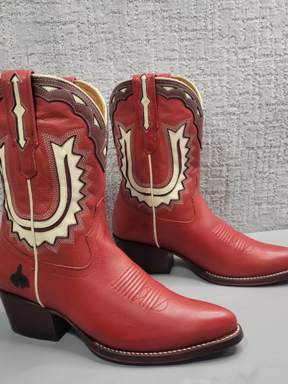 Tecovas the Jolene Women's Size US 7.5B Crimson Bine Cowhide Cowgirl Boots. - Picture 9 of 11
